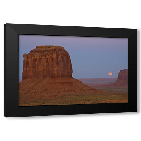 UT, Full moon rising over Monument Valley Black Modern Wood Framed Art Print with Double Matting by Illg, Cathy and Gordon