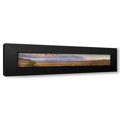 UT, Moab, Canyonlands NP Mesa and Monte La Sal Black Modern Wood Framed Art Print with Double Matting by Lord, Fred
