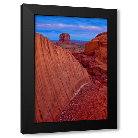 USA, Utah Eroded sandstone formations at sunset Black Modern Wood Framed Art Print with Double Matting by OBrien, Jay