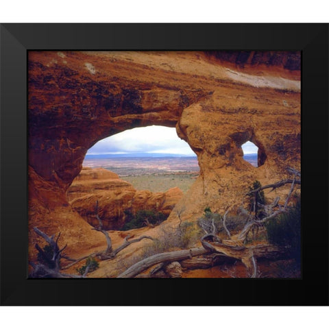 USA, Utah, An Arch in Arches NP Black Modern Wood Framed Art Print by Talbot Frank, Christopher