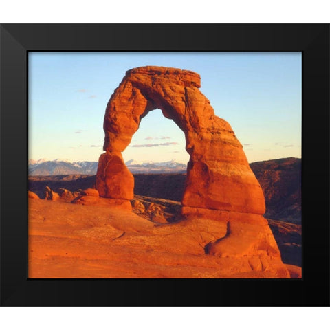 USA, Utah, Arches NP Delicate Arch at sunset Black Modern Wood Framed Art Print by Talbot Frank, Christopher