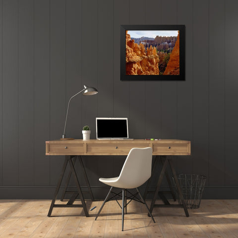 Utah, Bryce Canyon NP Sandstone formations Black Modern Wood Framed Art Print by Talbot Frank, Christopher