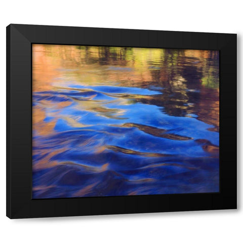 Utah, Zion NP Abstract view of the Virgin River Black Modern Wood Framed Art Print by Talbot Frank, Christopher