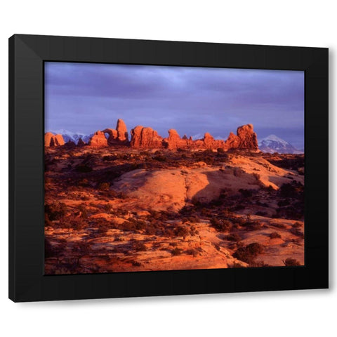 USA, Utah Arches NP Arches at sunset Black Modern Wood Framed Art Print by Talbot Frank, Christopher