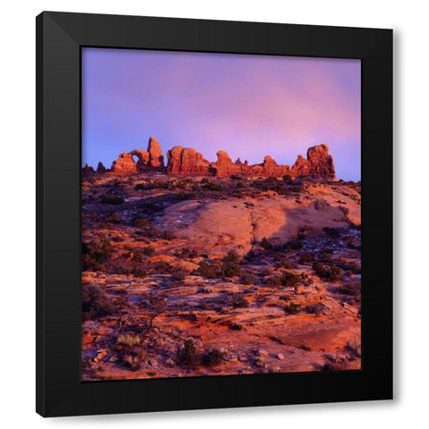 USA, Utah Arches NP Arches at sunset Black Modern Wood Framed Art Print by Talbot Frank, Christopher