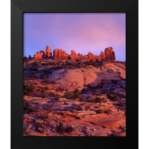 USA, Utah Arches NP Arches at sunset Black Modern Wood Framed Art Print by Talbot Frank, Christopher