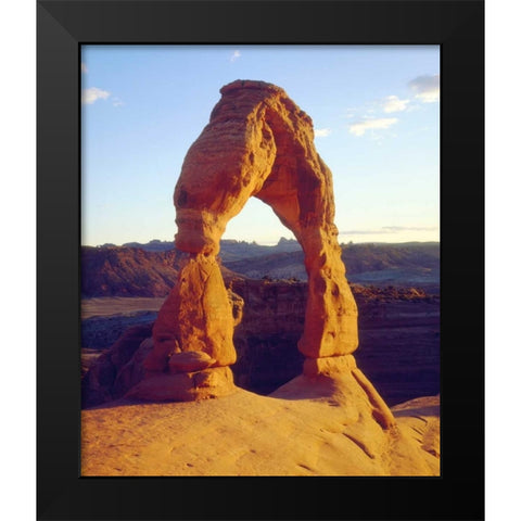 USA, Utah Arches NP Delicate Arch at sunset Black Modern Wood Framed Art Print by Talbot Frank, Christopher