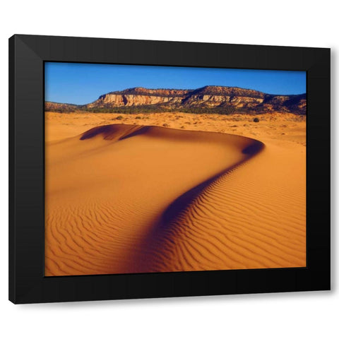 USA, Utah Coral Pink Sand Dunes at sunset Black Modern Wood Framed Art Print with Double Matting by Talbot Frank, Christopher