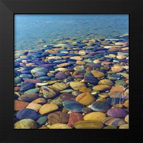USA, Utah Colorful rocks in Lake Powell Black Modern Wood Framed Art Print by Paulson, Don