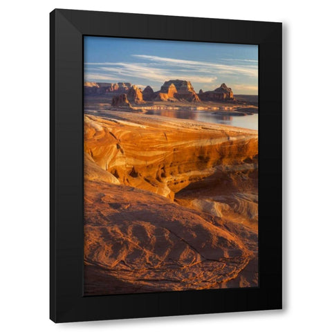 USA, Utah Weathering Pit Ridge at Lake Powell Black Modern Wood Framed Art Print with Double Matting by Paulson, Don