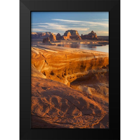 USA, Utah Weathering Pit Ridge at Lake Powell Black Modern Wood Framed Art Print by Paulson, Don