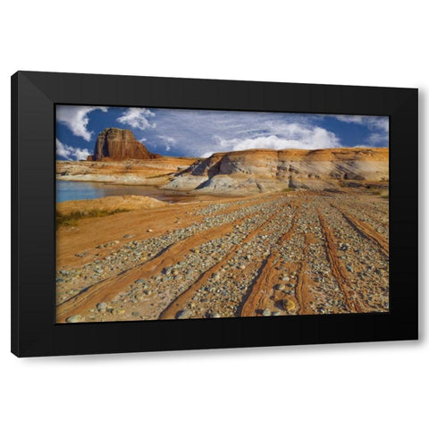 Utah, Glen Canyon Pattern in sandstone formation Black Modern Wood Framed Art Print with Double Matting by Paulson, Don