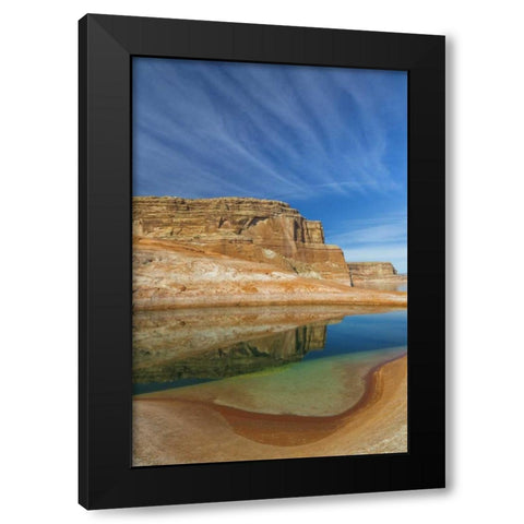 Utah, Glen Canyon Reflections in pool of water Black Modern Wood Framed Art Print with Double Matting by Paulson, Don