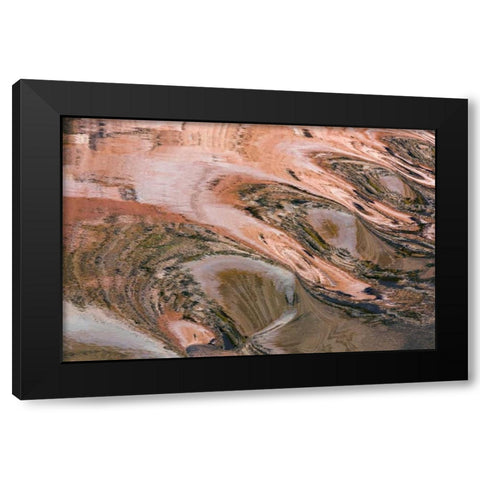 Utah, Glen Canyon Reflection in Lake Powell Black Modern Wood Framed Art Print with Double Matting by Paulson, Don