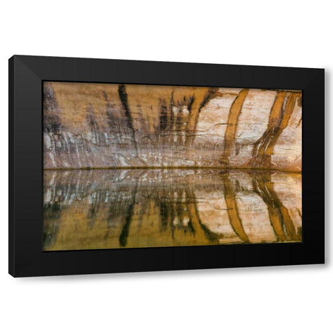 Utah, Glen Canyon Abstract reflection sandstone Black Modern Wood Framed Art Print by Paulson, Don