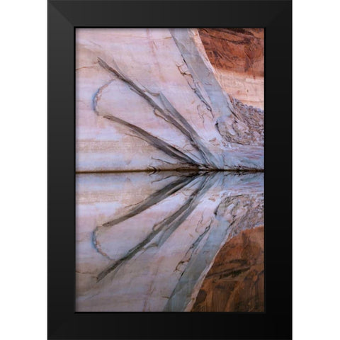 Utah, Glen Canyon Abstract reflection sandstone Black Modern Wood Framed Art Print by Paulson, Don