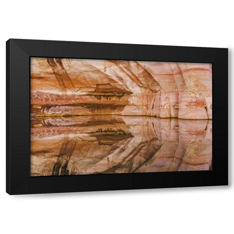 Utah, Glen Canyon Abstract reflection sandstone Black Modern Wood Framed Art Print by Paulson, Don