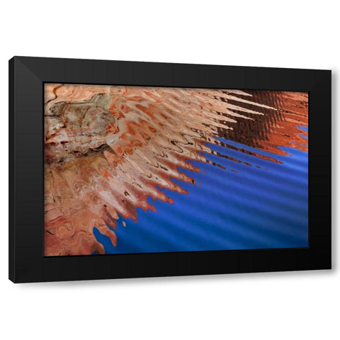 Utah, Glen Canyon Reflection in Lake Powell Black Modern Wood Framed Art Print by Paulson, Don