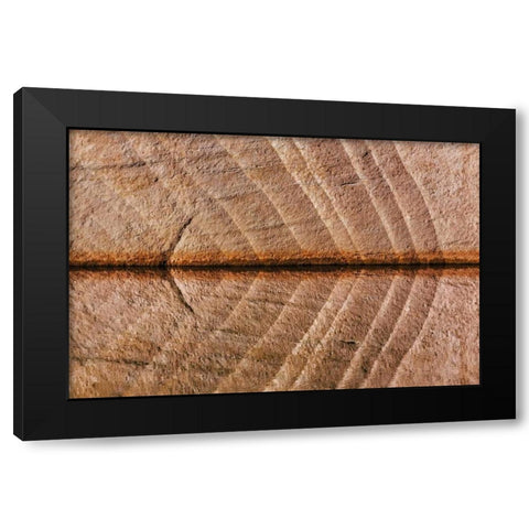 Utah, Glen Canyon Abstract reflection sandstone Black Modern Wood Framed Art Print by Paulson, Don