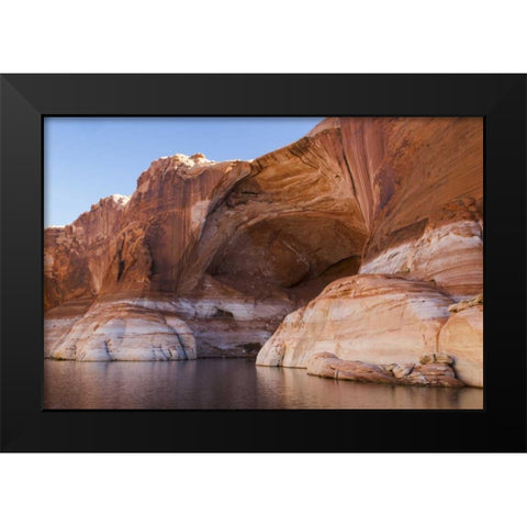Utah, Glen Canyon Alcove in Fifty Mile Canyon Black Modern Wood Framed Art Print by Paulson, Don