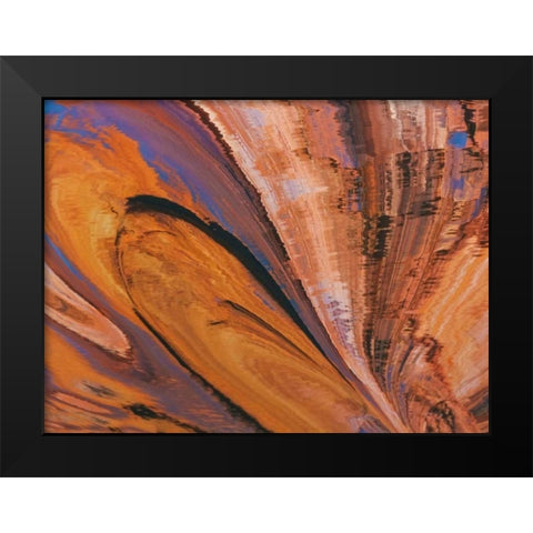 Utah, Glen Canyon Reflection in Lake Powell Black Modern Wood Framed Art Print by Paulson, Don