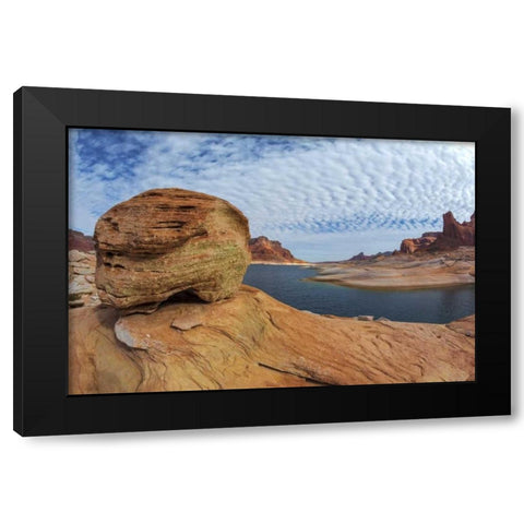 Utah, Glen Canyon NRA Landscape of Lake Powell Black Modern Wood Framed Art Print with Double Matting by Paulson, Don