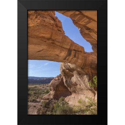 Utah, Glen Canyon NRA Close-up of Jacks Arch Black Modern Wood Framed Art Print by Paulson, Don