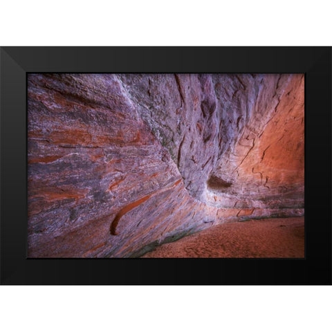 UT, Glen Canyon Sandstone of Fifty mile Canyon Black Modern Wood Framed Art Print by Paulson, Don
