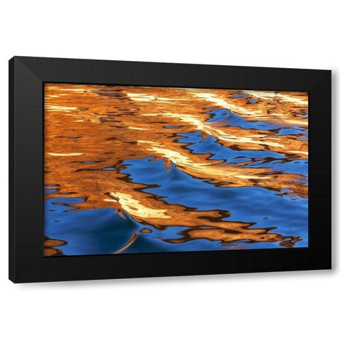 Utah, Glen Canyon Reflection in Lake Powell Black Modern Wood Framed Art Print by Paulson, Don