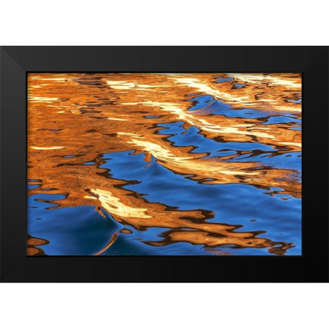 Utah, Glen Canyon Reflection in Lake Powell Black Modern Wood Framed Art Print by Paulson, Don