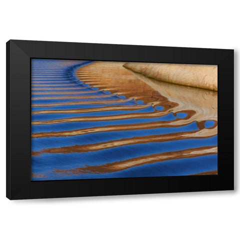 Utah, Glen Canyon Reflection in Lake Powell Black Modern Wood Framed Art Print with Double Matting by Paulson, Don