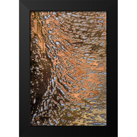 USA, Utah, Zion NP Water abstract Black Modern Wood Framed Art Print by Bush, Marie