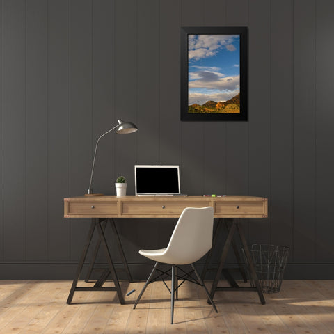 USA, Utah, Zion NP Late light on Kolob Canyon Black Modern Wood Framed Art Print by Rotenberg, Nancy
