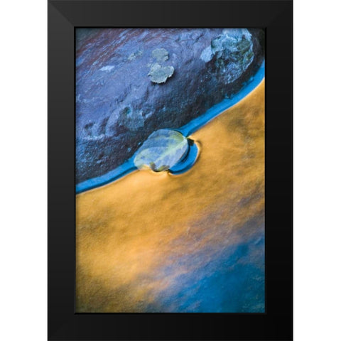 Utah, Zion NP Fall reflections in Pine Creek Black Modern Wood Framed Art Print by Rotenberg, Nancy