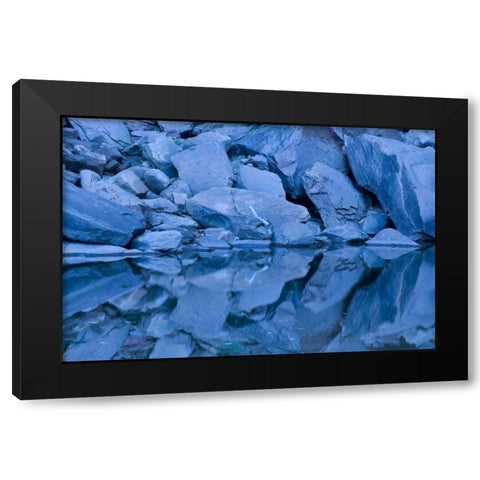 UT, Zion NP Reflection in Upper Emerald Pool Black Modern Wood Framed Art Print by Bush, Marie