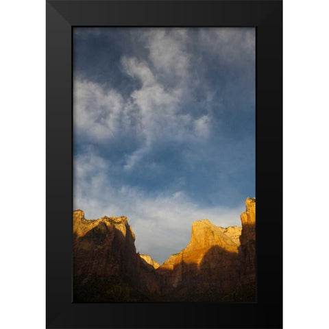 USA, Utah, Zion NP Late light at Kolob Canyon Black Modern Wood Framed Art Print by Rotenberg, Nancy