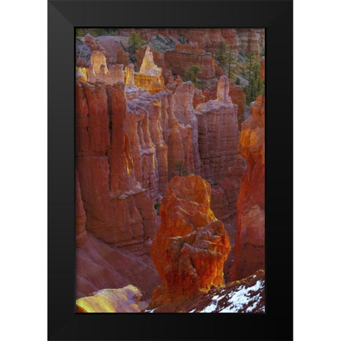 USA, Utah, Bryce Canyon NP Close-up of hoodoos Black Modern Wood Framed Art Print by OBrien, Jay