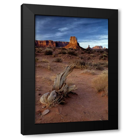 Utah, Monument Valley Eroded rock formations Black Modern Wood Framed Art Print by OBrien, Jay