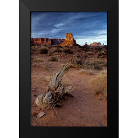 Utah, Monument Valley Eroded rock formations Black Modern Wood Framed Art Print by OBrien, Jay