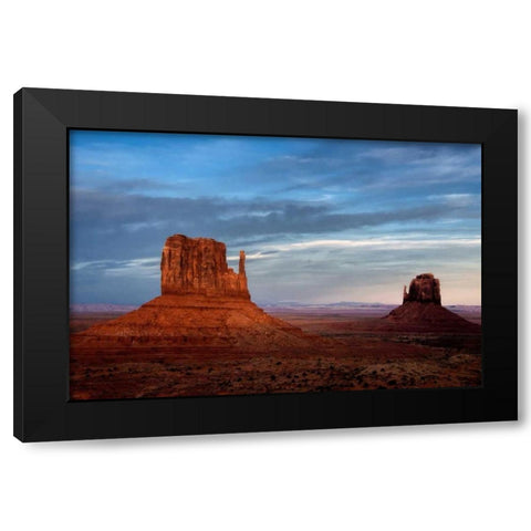 Utah, Monument Valley Eroded rock formations Black Modern Wood Framed Art Print with Double Matting by OBrien, Jay