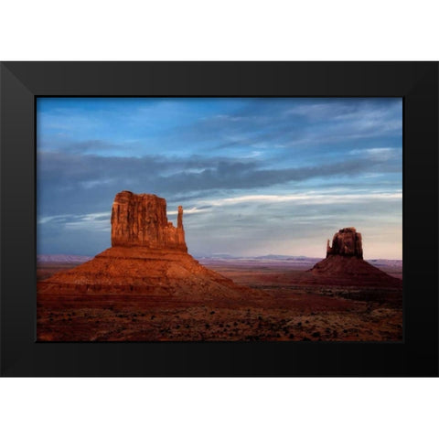 Utah, Monument Valley Eroded rock formations Black Modern Wood Framed Art Print by OBrien, Jay