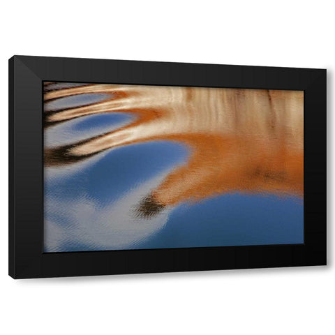 Utah, Glen Canyon NRA Boat wake patterns Black Modern Wood Framed Art Print by Paulson, Don