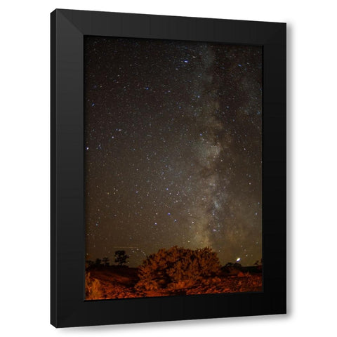 USA- Utah- Capitol Reef National Park. Milky Way galaxy. Black Modern Wood Framed Art Print with Double Matting by Jaynes Gallery