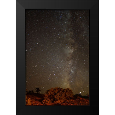 USA- Utah- Capitol Reef National Park. Milky Way galaxy. Black Modern Wood Framed Art Print by Jaynes Gallery