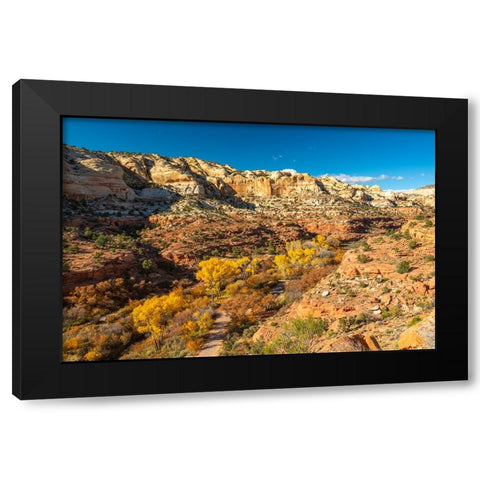 USA- Utah- Grand Staircase Escalante National Monument. Calf Creek Canyon Black Modern Wood Framed Art Print with Double Matting by Jaynes Gallery