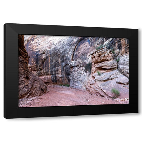 USA-Utah-Grand Wash-Capitol Reef National Park Black Modern Wood Framed Art Print with Double Matting by Davidson, Janell