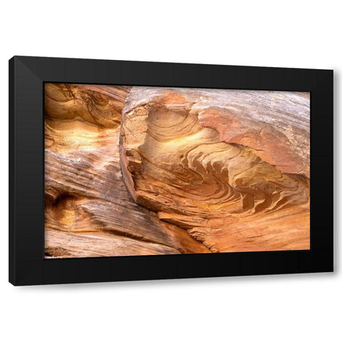 USA-Utah-Grand Wash-Capitol Reef National Park Close-up of rock pattern Black Modern Wood Framed Art Print by Davidson, Janell