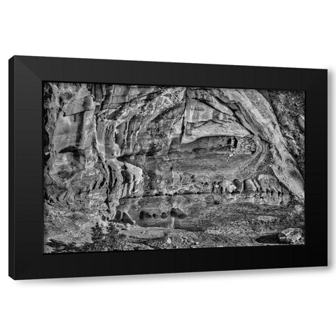 USA-Utah-National Park-Canyonlands National Park-Dead Horse Point-winter-landscape Black Modern Wood Framed Art Print by Ford, John