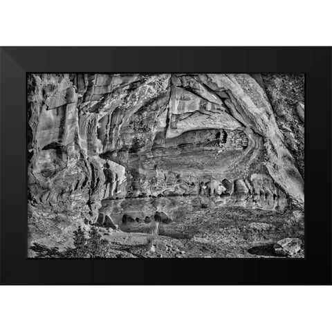 USA-Utah-National Park-Canyonlands National Park-Dead Horse Point-winter-landscape Black Modern Wood Framed Art Print by Ford, John