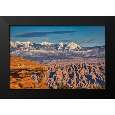 Fang Arch-Dead Horse Point-Canyonlands National Park-Utah Black Modern Wood Framed Art Print by Ford, John